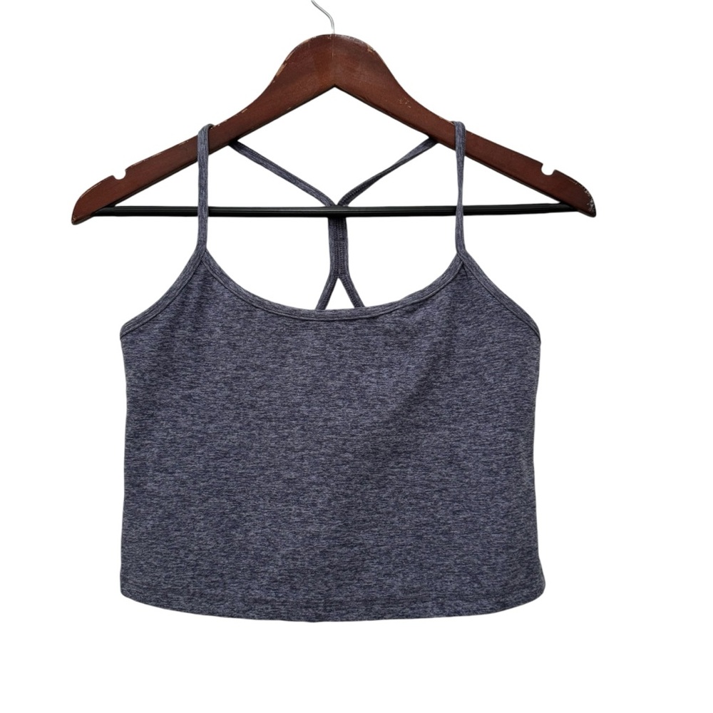 Beyond Yoga Purple and Gray Fitted Crop Camisole